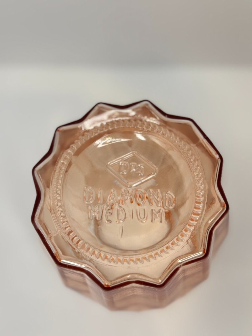 Vintage DPS Diamond Medium Amber Glass Vase MCM Art Deco - Picture 4 of 4